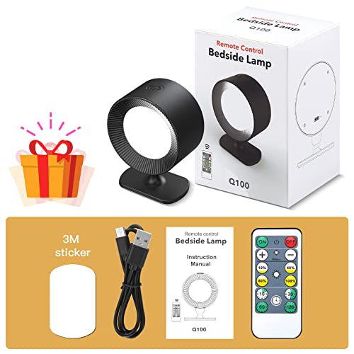 Myclong Led Wall Sconces, Wall Mounted Lamps With Remote Control Rechargeable, 360 ° Rotation 8 Brightness Reading Light, Touch Control, Suitable For Kids Study. (1-Pack) #TOP5