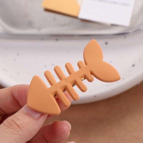 Fish Bone Hair Clips, Horquillas Geométricas para Mujeres y Niñas, Broches para Cabello Corto y Largo miniatura 4