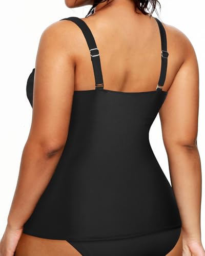Aqua Eve Plus Size Tankini Top Only Bandeau Swim Top Strapless Swimsuit Top Twist Front Bathing Suit Top No Bottom3