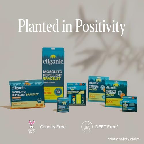 Image of Cliganic Mosquito Repellent Microfiber Bracelets (10 Count) - for Adults and Kids, DEET Free Wristbands