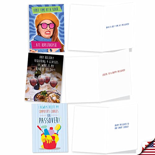 Nobleworks 10 Assorted Box Set Hilarious Passover Greeting Cards W/5 X 7 Inch Envelopes (10 Designs, 1 Each) Passover Party Ac10373Pag-B1X10 #TOP4