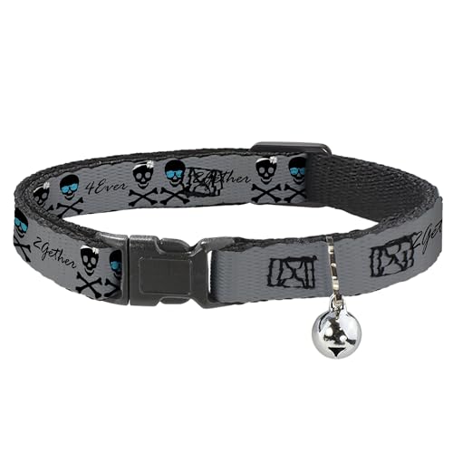 Collar para gato Breakaway Mediano de calaveras ajustable 2
