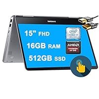 Samsung 2020 Newest Notebook 9 Pro 2 in 1 Laptop 15&quot; FHD Touchscreen 8th Gen Intel Quad-Core i7-8550U 16GB DDR4 512GB SSD 2GB AMD Radeon 540 Backlit KB USB-C Pen Win 10 + HDMI Cable