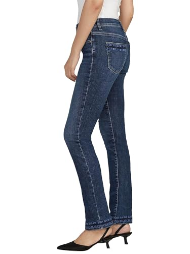 JAG Jeans Women's Ruby Mid Rise Straight Leg Jeans, Night Owl, 122