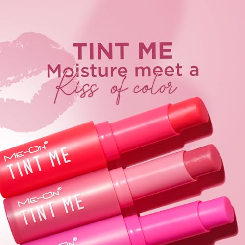 Image of ME-ON Tint Me Lip Balm with SPF 15 | 12HR Moisturizing Formula | Enriched with Vitamin E | Tinted Lip Care for Soft, Hydrated & Nourished Lips | Lightweight & Non-Sticky (Cherry)