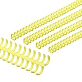 PATIKIL 12mm (1/2") Plastik-Spiralbindung 30 Stück Bindespiralen 85 Blatt Kapazität Bindespiralen Für Papierblätter Gelb