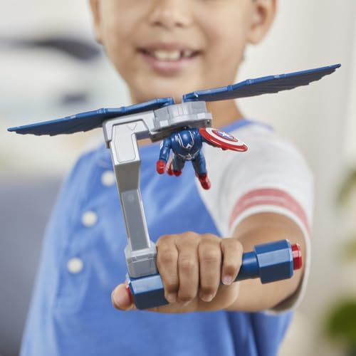 Marvel Epic Hero Series Captain America: Brave New World, Figurine Captain America Commandes de vol, Red/White/Blue