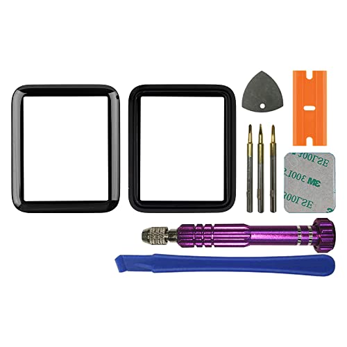 SWARK Front LED Glass Lens Replacement Compatible with Apple Watch Series 1 42mm 1 42mm Sport Version A1758 A1554 A1803 (1st Generation) (No LCD Screen and Touch Digitizer) with Repair Kit