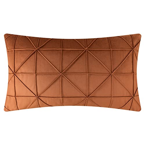 JWH Copper Brown Velvet Pillow Cover