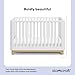 Storkcraft Santos 3-in-1 Convertible Crib (White with Natural) – GREENGUARD Gold Certified, Fits Standard Crib Mattress, Converts to Toddler Bed, Modern Style, Rounded Designer Details