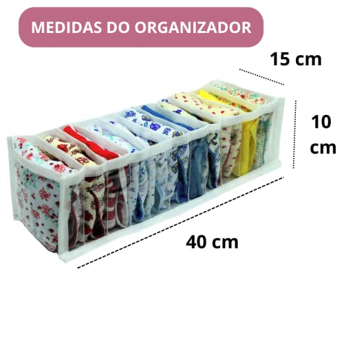 6 Colmeia organizadora de gavetas guarda roupas bebe calcinha cueca transparente modelo exclusivo ST