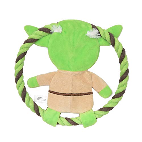 Star Wars For Pets Plush Yoda Rope Frisbee Dog Toy | Green Fetch Toys For Dogs | Plush Dog Toy, Chew Dog Toy, Squeaky Dog Toy Officially Licensed From Star Wars #TOP1