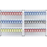 Armoire à clés murale à 72 clés Nizer verrouillable en métal pour la maison, le bureau, la gestion de la location de voiture – Porte clés sécurisé pour un accès facile