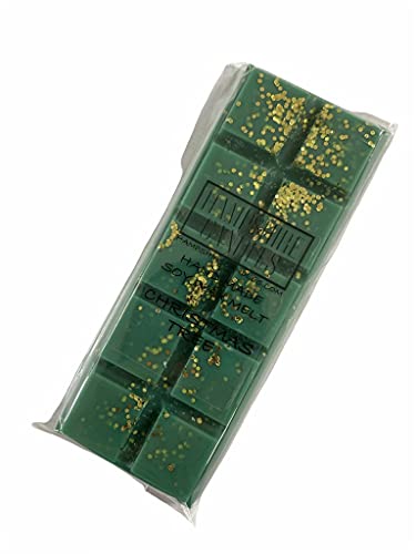 Christmas Tree Wax Melts | Highly Scented | Eco Soy Wax, Cruelty & Vegan Free | Handmade Snap Bar (1 Bar)