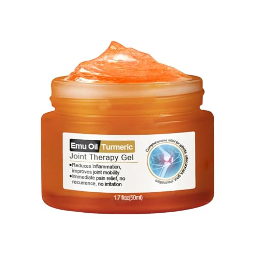 Gel De Terapia Articular De Cúrcuma De Aceite De Emu, Gel De Terapia Articular De Cúrcuma De Aceite, De Masaje De Alivio Del Dolor Calmante, Alivio Efectivo, Natural Y No Irritante, 3.15x3.15x3.15