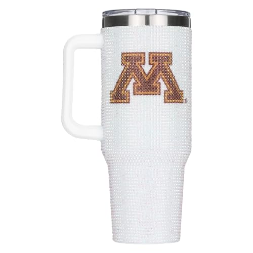 Image of The Memory Company Officially Licensed 40oz White Bling Game Day Tumbler, University of Minnesota