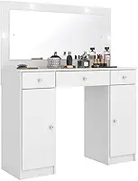 Penteadeira Camarim com 2 portas Carisma Branco – LC Móveis