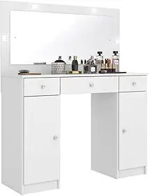 Penteadeira Camarim com 2 portas Carisma Branco – LC Móveis