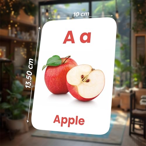 Image of SPARTAN KIDS Alphabets Flash Cards for Kids | 27 Early Learning Flash Cards for 1 + Year Old Baby | Kids Gift for 2-5 Years Easy & Fun Way of Learning for Language Skills