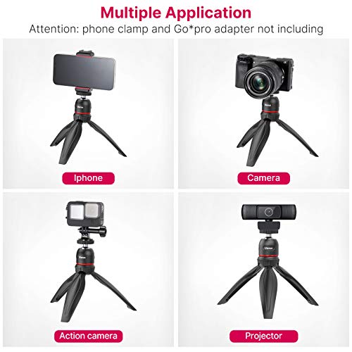 Mini Stativ, ULANZI Tischstativ mit drehbarem Kugelkopf, Handstativ für Compact System Kamera, Stativ Griff für DSRL… – Bild 6