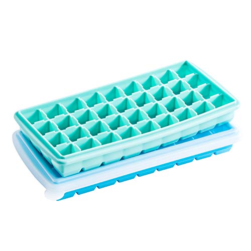 Ice Cube Trays Mini-Cube Arctico 2-Pack Food Grade Silicone 36 Ice Cube Molds with Lids BPA-Free with Spill-Resistant Removable Lid Ice Cube Molds for Chilled Drinks Whiskey Cocktails
