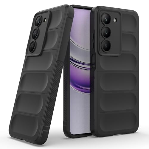 Image of Zapcase Back Case Cover for Realme 14x 5G | Compatible for Realme 14x 5G Back Cover | Liquid Silicon Magic Case with Camera Protection | Black