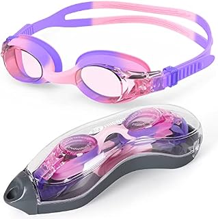 Findway Kids Swimming Goggles, Swim Goggles for Age 3-10 Kids Children Boys Girls with Anti Fog UV Protection No Leaking Clear Vision Wide Vision