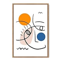 Framed Canvas Wall Art Boho Decor Illustration Canvas Prints Home Artwork Decoration for Living Room,Bedroom - 16x24 inches