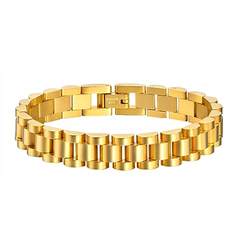 Xuanpai Women Thick Link Bracelet - Love Name Id Engraved Link Bracelet,Adjustable Watch Band Chain Wristband Jewelry Gifts To Lover Girlfriend Wife Mom Sister #TOP19