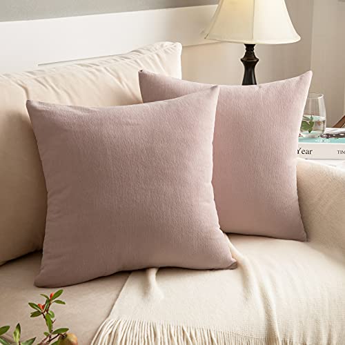light pink fuzzy pillow