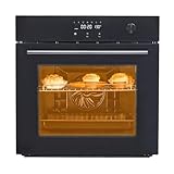 24 Inch Built-in Single Wall Oven, 2.5 Cu.Ft Convection Electric Oven with 8 Cooking Modes, 3d Heat System, 3000w 240v, Stainless Steel Touch Control with Timer & Child Lock