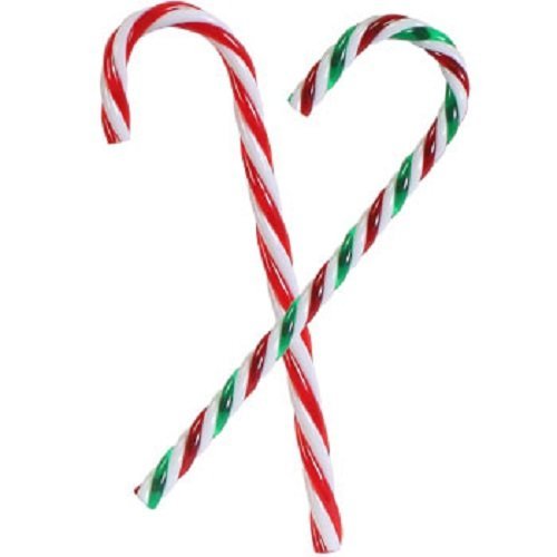 image for Christmas House Plastic Candy Cane Ornaments, 2 (6-ct. Packs, 1 Red & 