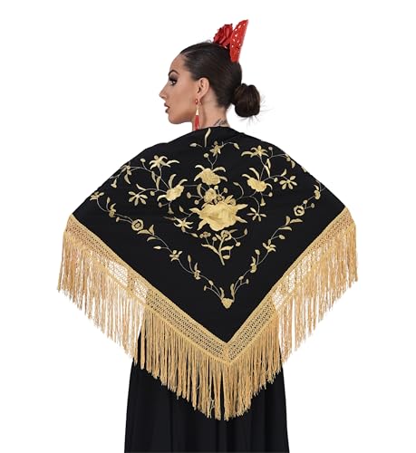 Manila shawl for flamenco dance. Middle size 63X31 inch