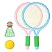 Anwangda - Set di racchette da tennis, per sport all'aria aperta, regalo per bambini, con 2 palline da allenamento, set di racchette da tennis (blu+rosa)