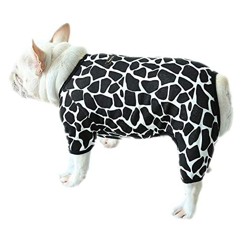 Pet Clothes, Dog Pajamas Soft Cotton French Bulldog Jumpsuit Coat Dog Onesies Anti-Hair Dog Shirts for Puppy Small Medium Dogs (M) Cover