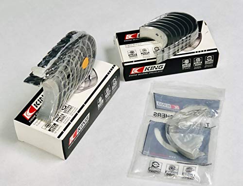 King Engine Bearing Compatible Replacements For Toyota 22Re 22Rec 22Rtec 2.4 2.4L Rod, Main & Thrust Bearing Kit Set 1985-95 (All Std Sizes) #TOP1