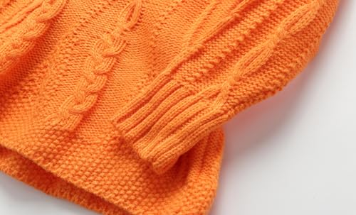 Mud Kingdom Cardigã feminino com botões, Laranja, 12