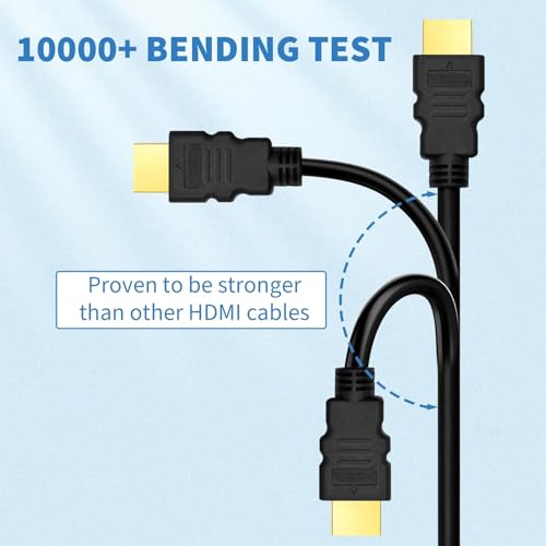 Image of 100FIT HDMI Cable 4K High Speed HDMI Cord 10.2 Gbps with Ethernet Support 4K,24Hz for All HDMI Devices, Laptop, Computer, UHD TV, Monitor, Xbox 360, PS4, PS5, Gaming Console (3 Meter / 10 Feet)