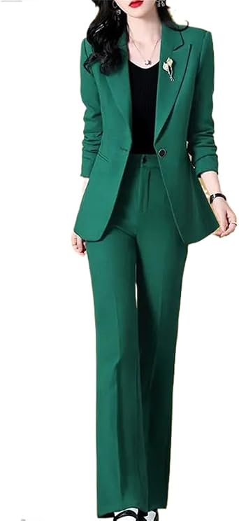 Women Spring Autumn Suit Two Korean Elegant Casual Jacket Pants Matching Set
