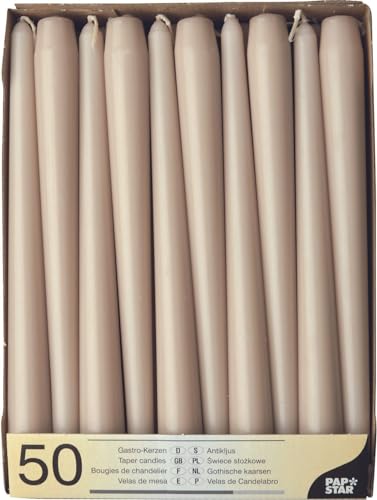 PAPSTAR 50 velas de 2,2 cm de diámetro, 25 cm de polvo