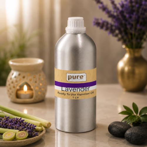 Image of Pure Source India Lavender Fragrances Vaporizer Oil Suitable for aromatherapy, Candle Making, Diffuser oil (1L)