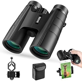 BNISE Binoculars for Adults Bird Watching,10X42 Compact HD Professional, BAK4 Prism FMC Lens, Suitable for Outdoor Travel, Hunting and Concerts, with Smartphone Adapter