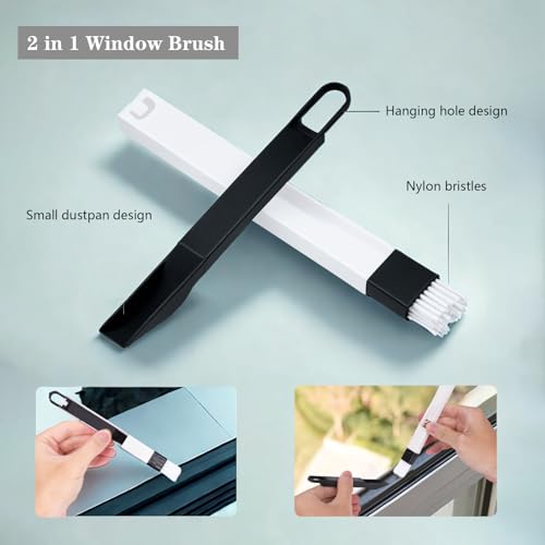 Mikrofaser-Reinigungsbürste für Fensterläden, Tastaturen, Klimaanlagen, Heizkörper(grau)