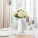 DECORPIA Premium Ceramic Vase for Pampas Grass - Flower Vase for Home Decor, Minimalism Style for Modern Table Shelf, Vases for Flowers for Kitchen Living Room (White, Extra Large)