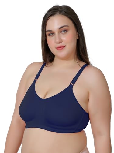Image of MAROON Cotton Satin Blend Seamless Non Padded Non-Wired Full Coverage Women Minimizer Bra