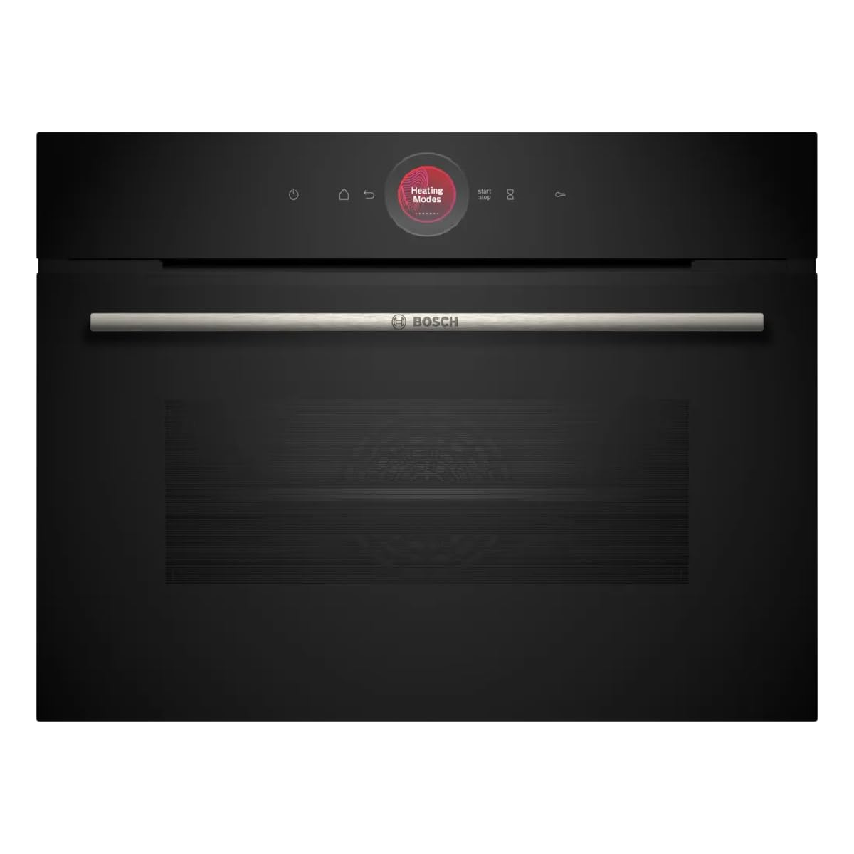 Bosch - Horno Compacto, 60 cm, Serie 8, Electrónica TFT TouchControl, AirFry, Función Assist, Home Connect, Pirólisis, Negro, CBG7741B1