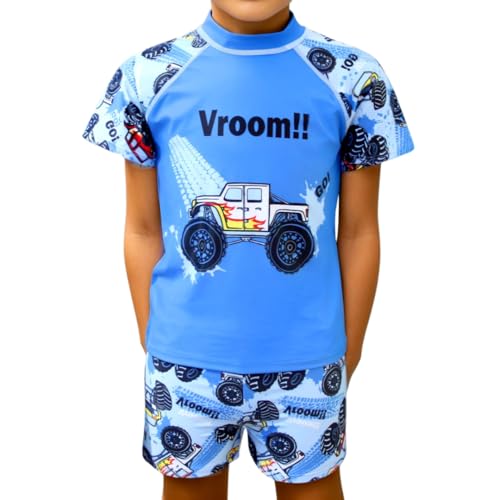 Vêtements de plage et piscine enfant avec short de bain et haut anti-UV UPF 50+ taille 2-9 ans