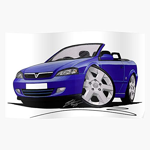 Convertible Sports Opel Car Astra Vauxhall Mk4 Beeindruckende Poster für die Raumdekoration, gedruckt mit modernster Technologie auf