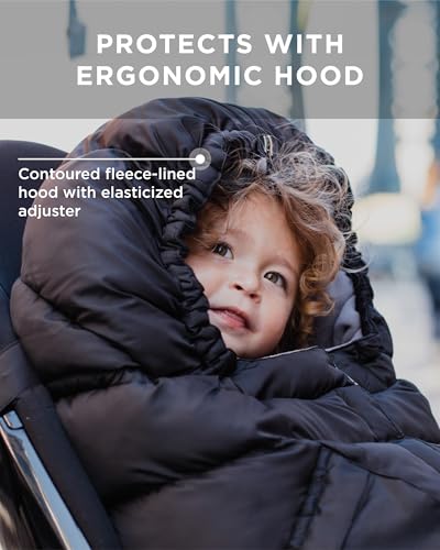 Image of 7AM Enfant Stroller Blanket 212 - Adjustable Baby Car Seat Zipped Blanket for Babies Winter, Unisex Multi Purpose Fleece Lined Warm Hooded Toddler Footmuff Water Repellent | (6M - 4T)