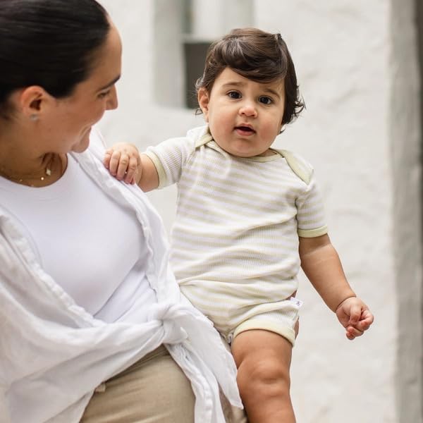 Burt's Bees Baby baby-boys Short Sleeve Rompers, 100% Organic Cotton One-piece Coverall and Layette Set - Image 3